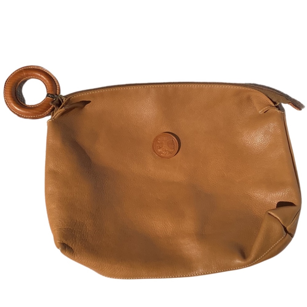 Vintage FENDI Janus Leather Wristlet & coin purse